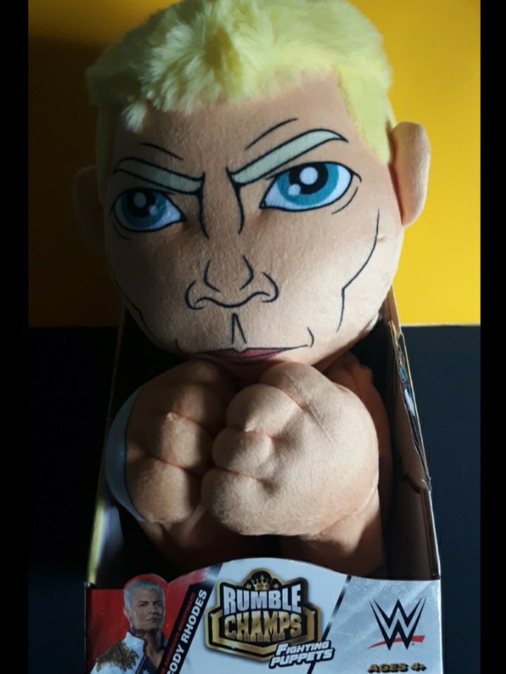 WWE Blonde-Headed Plush with Blue Eyes